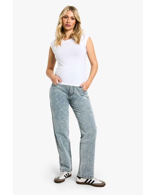 Slim Fit Boohoo Jean Mom Boohoo Maternity Over The Bump Mom