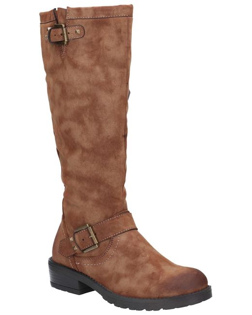 Divaz Brown Courtney Zip Up Boot