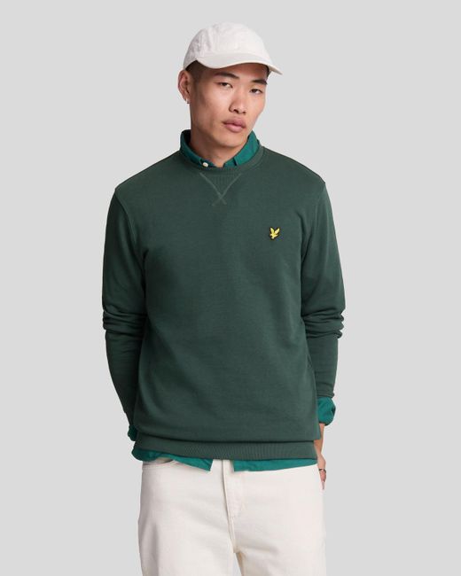 Lyle & Scott Green Crew Neck Sweatshirt for men