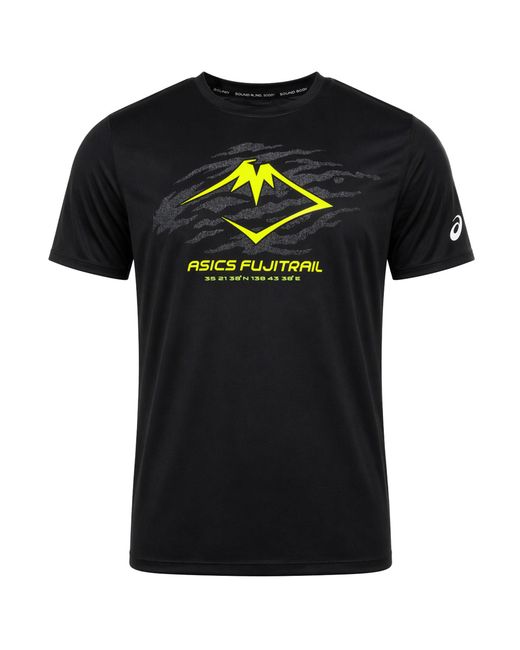 Asics Black Fujitrail Logo T-Shirt for men