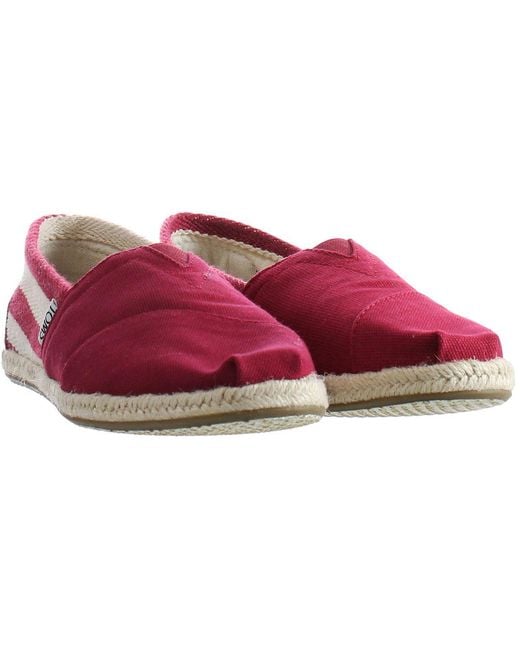 TOMS Red University Classic Alpargata Espadrilles Canvas
