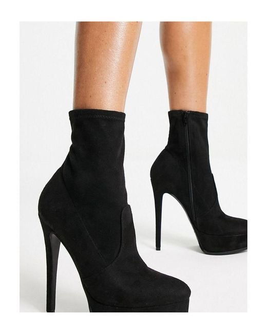 ASOS White Eclectic High-Heeled Platform Boots