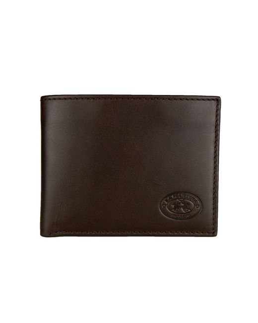 La Martina Brown Leather Wallet for men