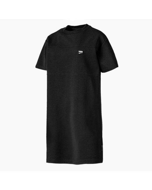 PUMA Black Downtown T-Shirt Dress Casual Top 595693 01