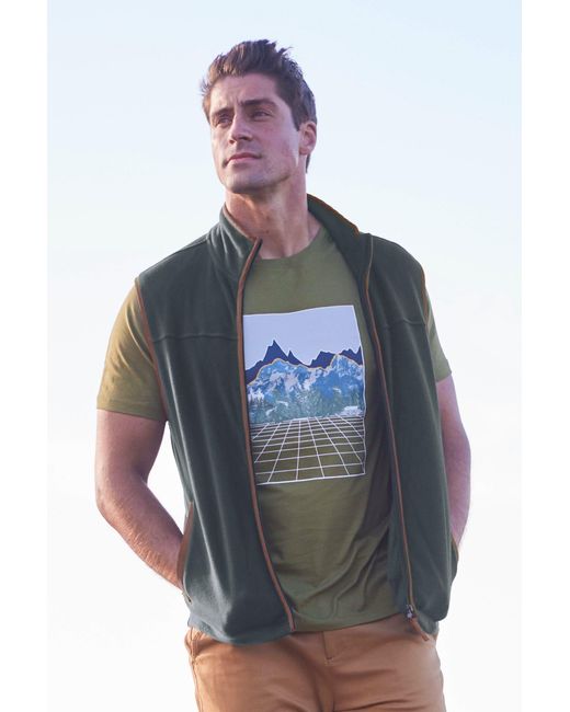 Mountain Warehouse Gray 'Rove' Fleece Gilet With Pockets Breathable Cosy Body Warmer for men