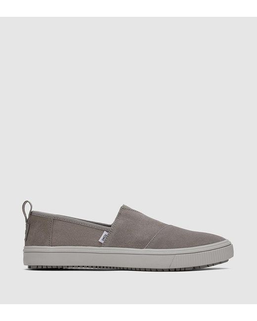 TOMS Gray Alpargata Terrain Canvas Slip On for men