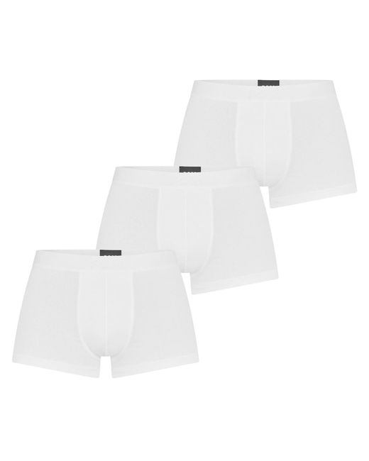 Boss White Pack Of Logo Waistband Boxer Briefs for men
