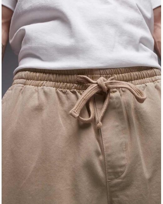 Topman Gray Essential Baggy Washed Trousers for men