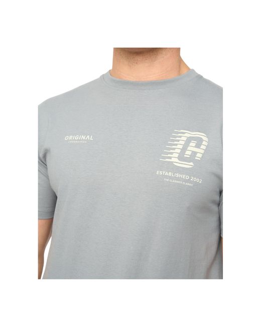 Crosshatch Gray Morville Cotton T-Shirt (Steel) for men
