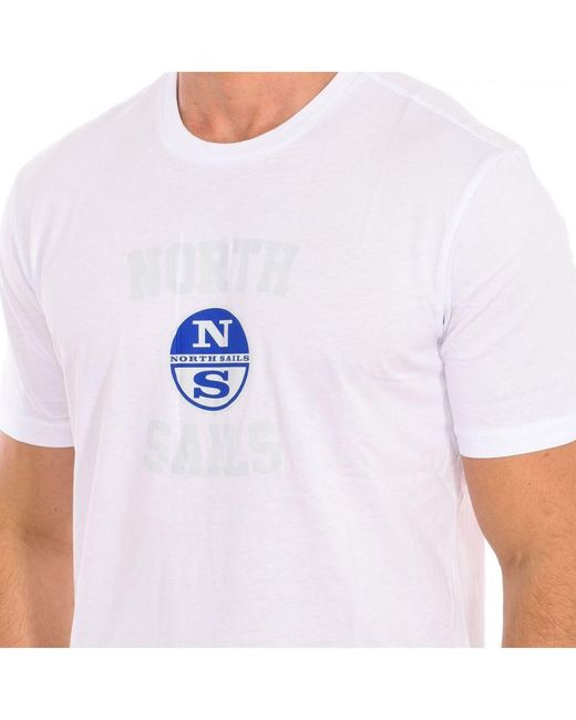 North Sails White Short Sleeve T-Shirt 9024000 for men