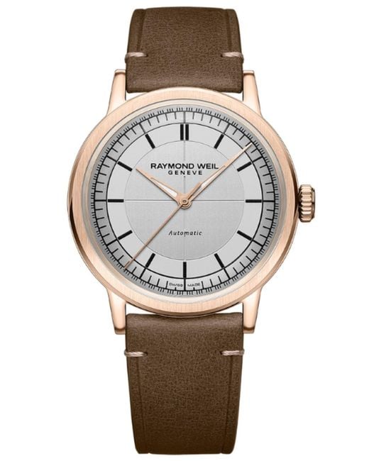 Raymond Weil Gray Millesime Watch 2925-Pc5-65001 Leather (Archived) for men