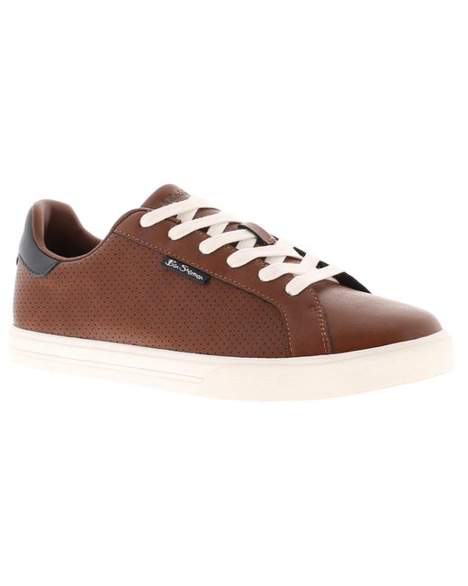 Ben Sherman Black Chase Trainers Uk 10 Tan for men