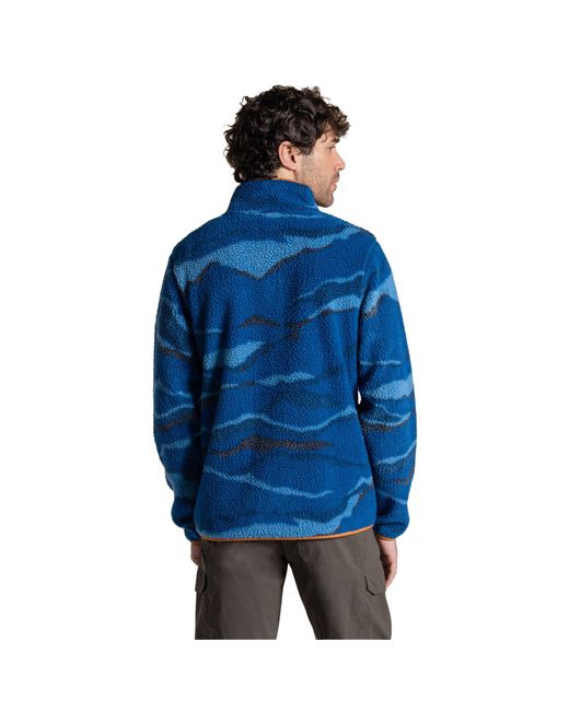 Craghoppers Blue National Trust Rawthey Landscape Fleece Top (Juniper Berry) for men