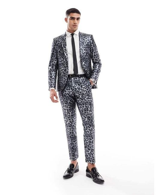 Twisted Tailor Blue Suit Trousers for men
