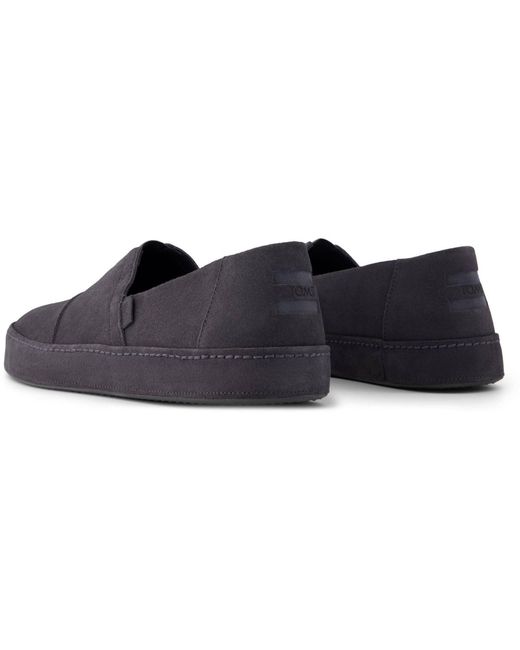 TOMS Blue Alpargata Premium Leather Forged Iron Espadrilles for men