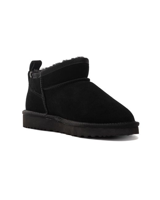 Aus Wooli Black Australia Sheepskin Classic Ultra Mini Boots Airlie
