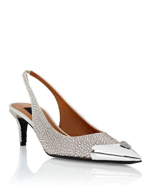 Philipp Plein White Slingpumps