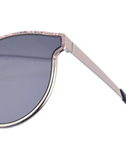 Dior Blue Symmetric Butterfly-Shaped Metal Sunglasses for men