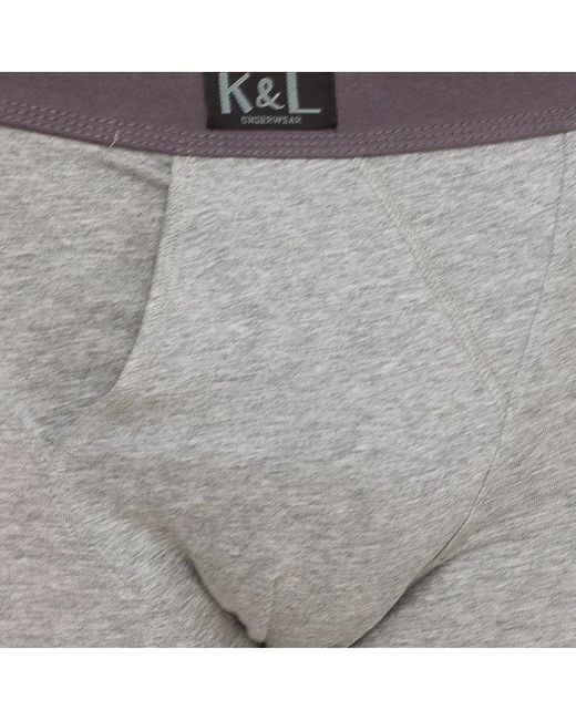 Kisses&Love Gray Pack-2 Basic Open Boxers Kl2011 for men