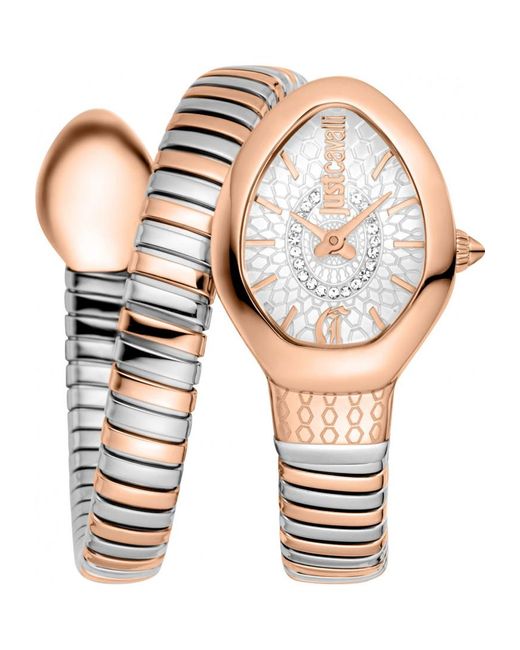 Just Cavalli Metallic Jc1L371M0075 Ladies Signature Snake Eclisse Watch