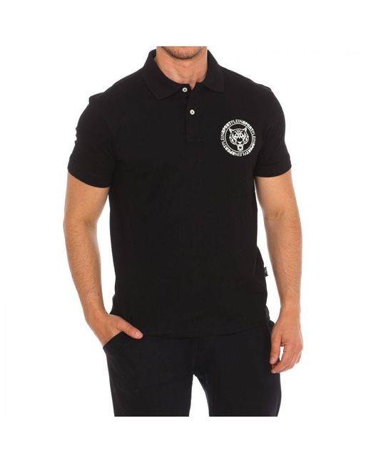Philipp Plein Black Pips508 Short-Sleeved Polo Shirt for men