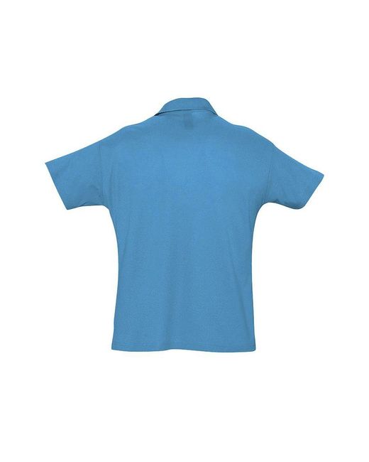 Sol's Blue Summer Ii Pique Short Sleeve Polo Shirt (Aqua) for men