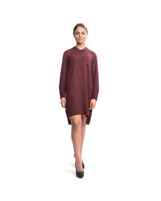 French Connection Red Callie Collarless Dress