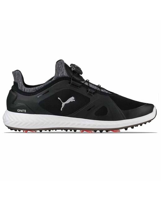 PUMA Black Ignite Pwradapt Golf Shoes for men