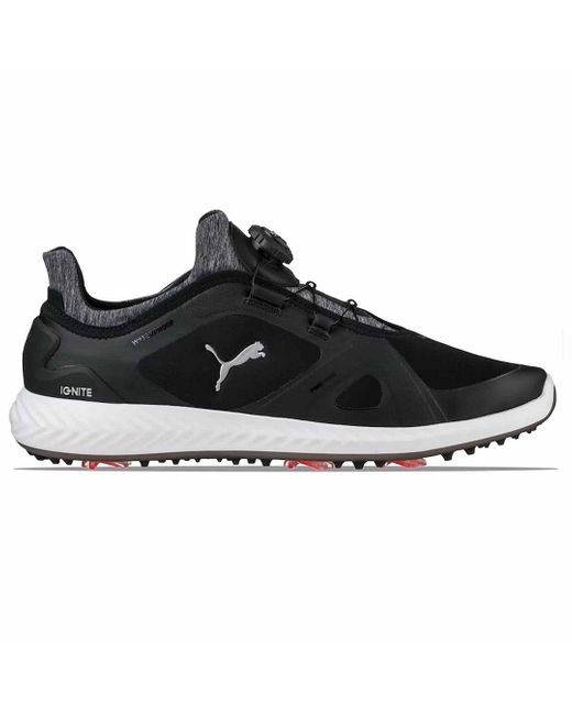 PUMA Black Ignite Pwradapt Golf Shoes for men