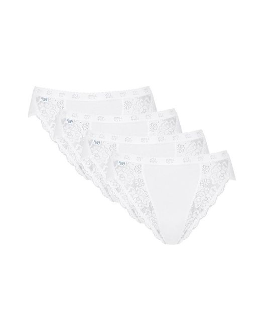 Sloggi Brown Chic Tai 4 Pack Briefs