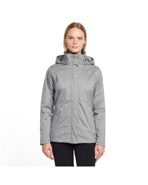 Peter Storm Gray Glide Marl Waterproof Jacket With Adjustable Hood, Hiking Raincoat