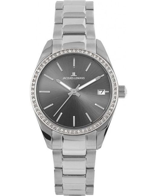 Jacques Lemans Gray 1-2085-1E Ladies Derby Watch
