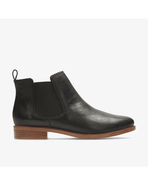 Clarks Black Taylor Shine Leather Boots