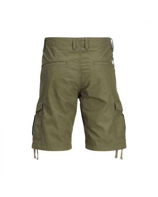 Jack & Jones Green Charlie Dave Cargo Shorts for men