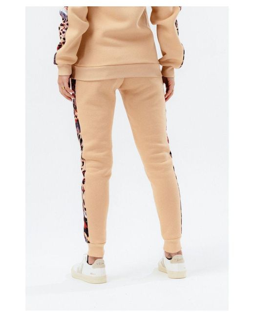 Hype Natural Hazelnut Animal Print Label Joggers