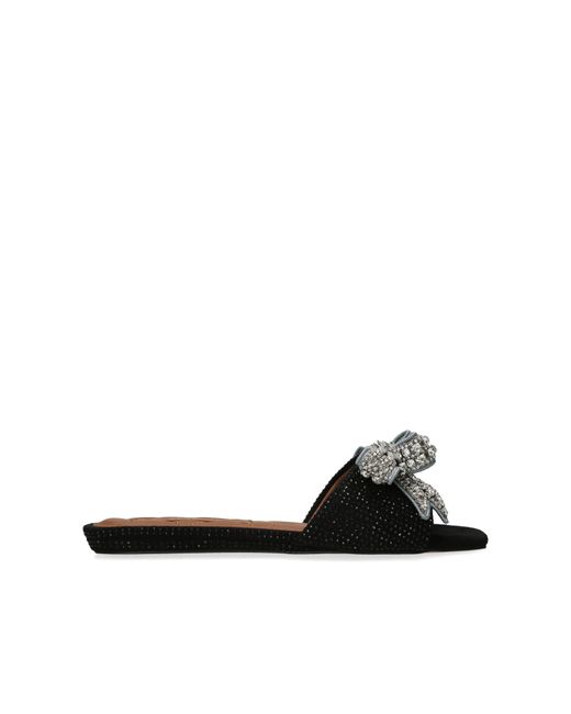 Kurt Geiger Black Kensington Bow Flat Sdl Sandals