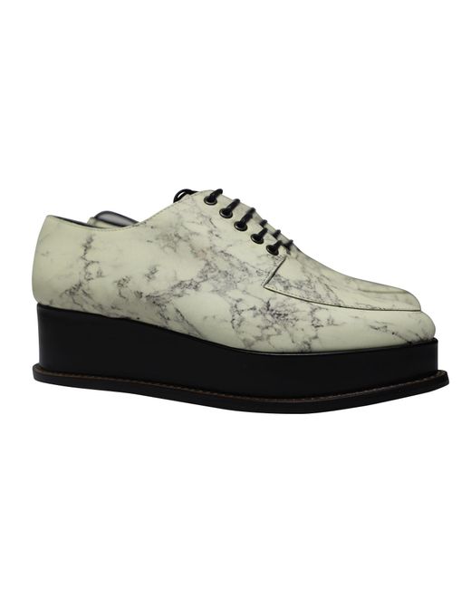 Opening Ceremony White Eleanora Platform Oxfords