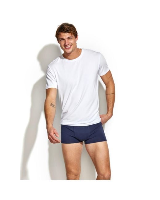 Panos Emporio White Bamboo Cotton Blend T-Shirt for men