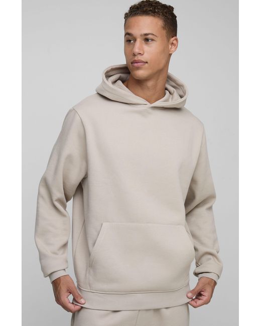 BoohooMAN Natural Tall Basic Regular Fit Over The Head Hoodie for men