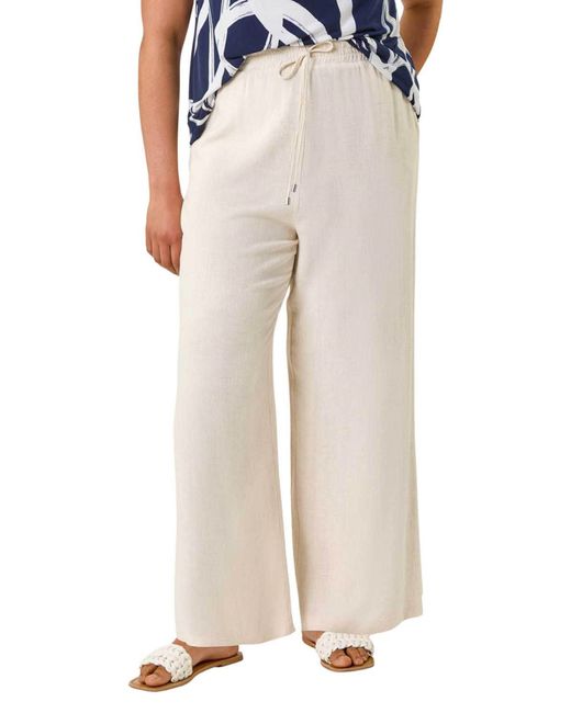Roman Natural Curve Linen Mix Trousers