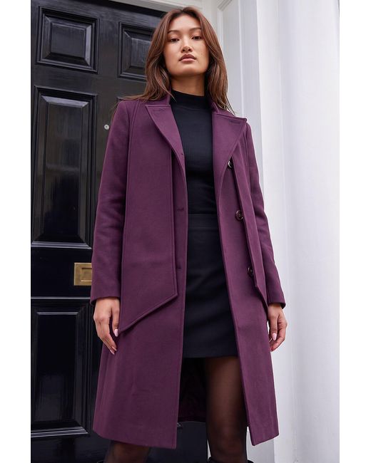 Roman Purple Premium Scarf Coat