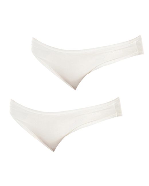 Emporio Armani White Pack-2 Microfiber Panties 163330-Cc710