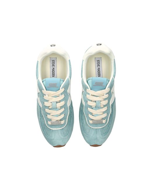Steve Madden Blue Suede Abbi Pale Sneakers