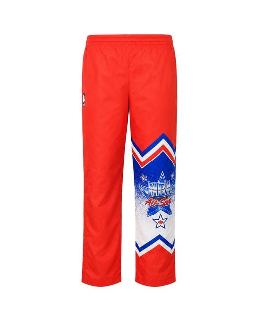 Mitchell & Ness Red Nba All Star Warm Up Track Pants for men