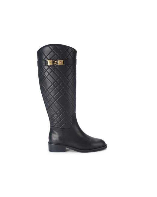 Kurt Geiger Black Leather Kingsley Riding Boots