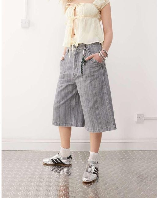 Collusion Gray Baggy Jort