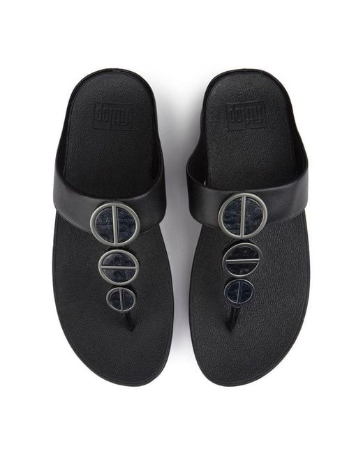 Fitflop Black Halo Metallic Sandals