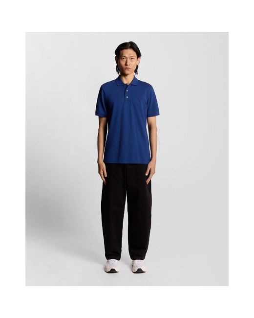 Lyle & Scott Blue Superfine Polo Shirt for men
