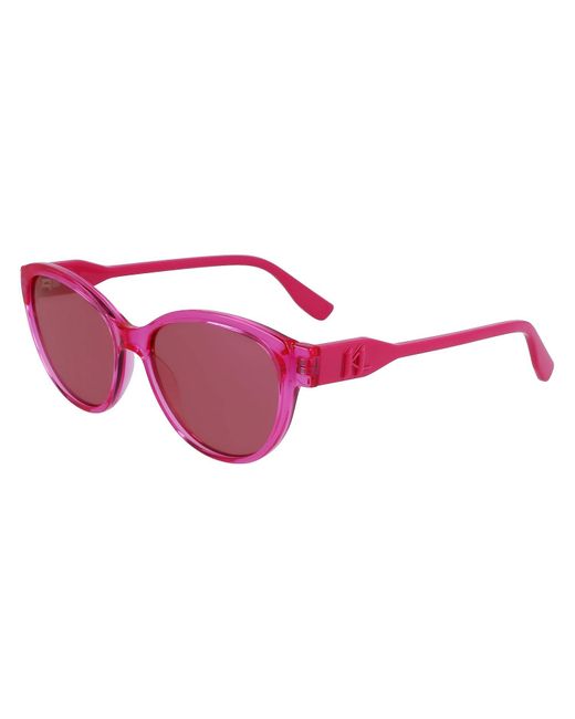 Karl Lagerfeld Vrouwen Zonnebril 51/20/145 Mm Geïnjecteerd in het Red