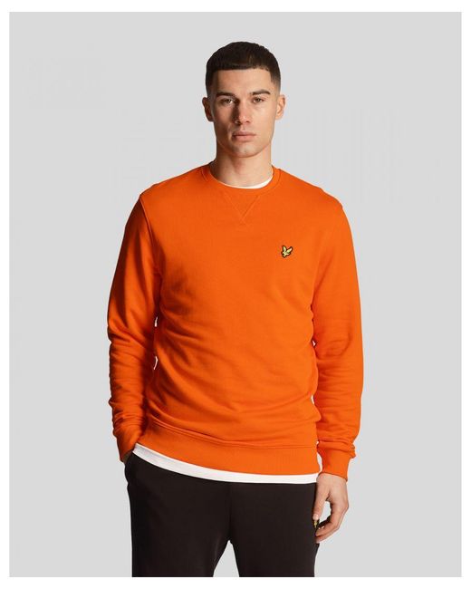 Lyle & Scott Orange Crew Neck Sweatshirt for men
